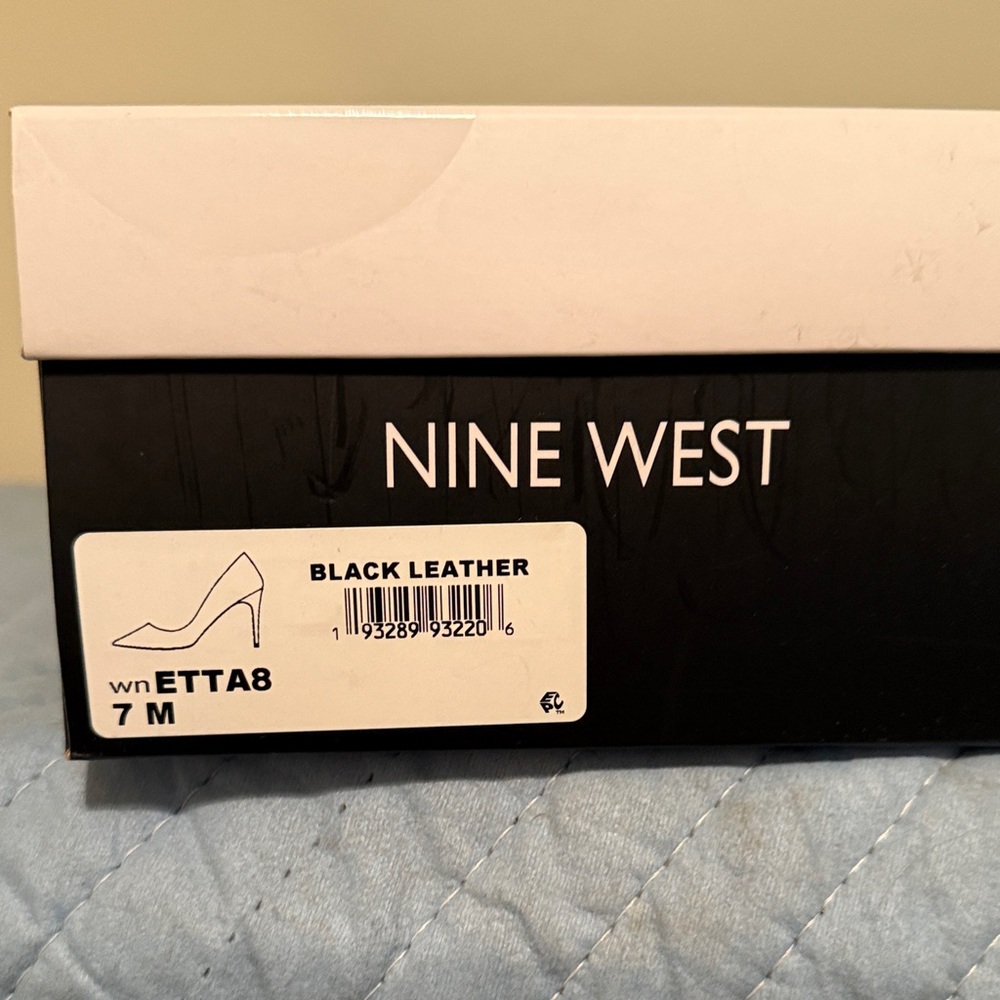 Nine West Black Leather Pumps